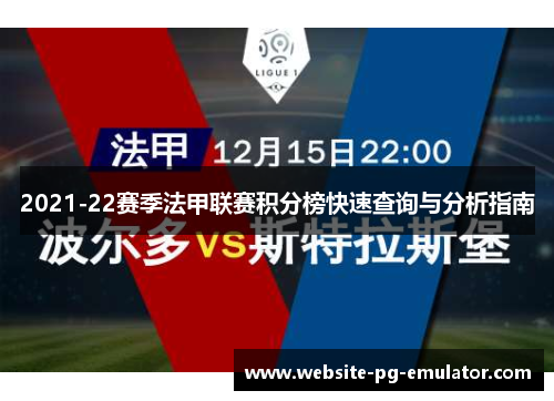 2021-22赛季法甲联赛积分榜快速查询与分析指南 2021-22赛季法甲联赛积分榜快速查询与分析指南